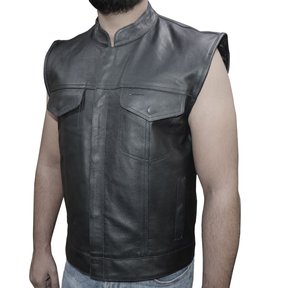 DEFY Premium Quality SOA Men's Leather Vest